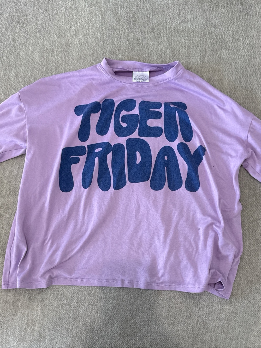 Tiger Friday Lilac Kids' Graphic Tee - Navy Print